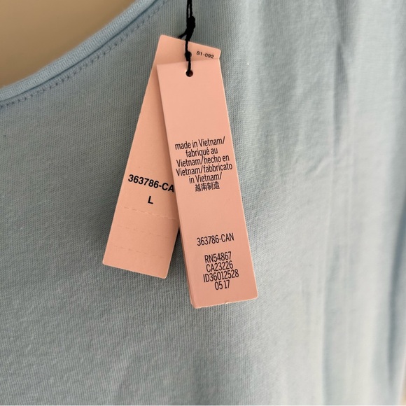 Victoria’s Secret Light Blue Crisscross Back Short Sleeve Sleep Shirt | NWT | L - Picture 5 of 9